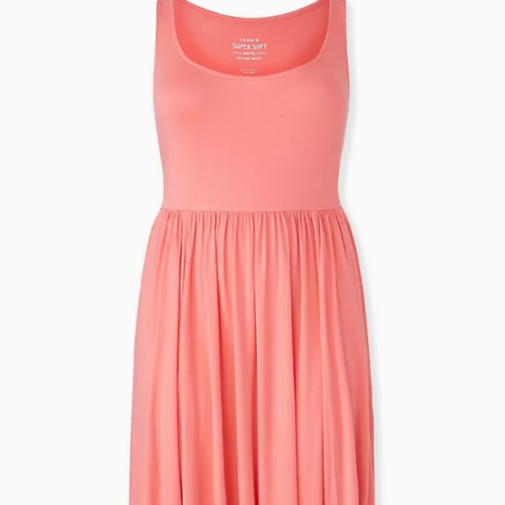 NWOT Torrid SUPER SOFT CORAL SKATER DRESS